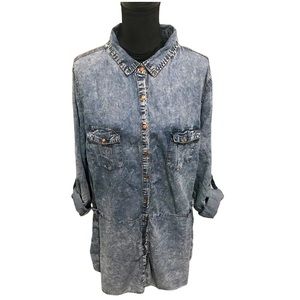 Asos Acid Washed Denim Dress